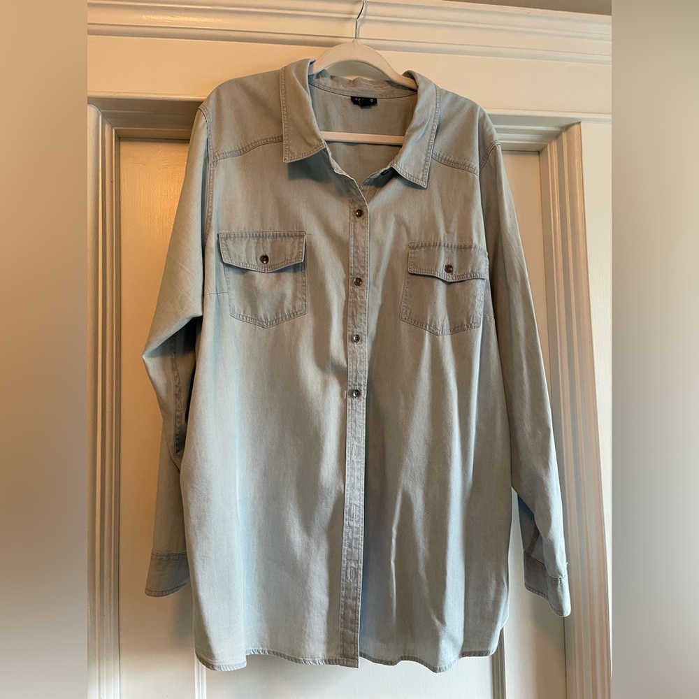 Torrid Denim Chambray Shirt, 4X